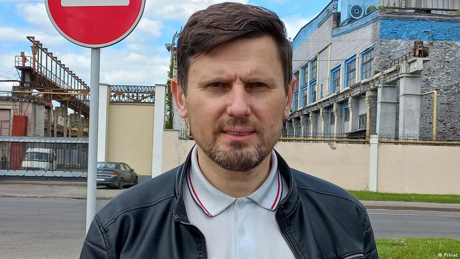 Журналист Александр Бураков после освобождения из могилёвского ИВС в 2021 году
