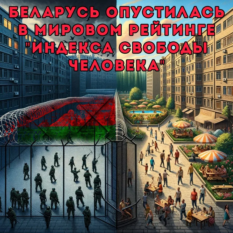 Изображение к материалу: Беларусь опустилась в мировом рейтинге "Индекса свободы человека".