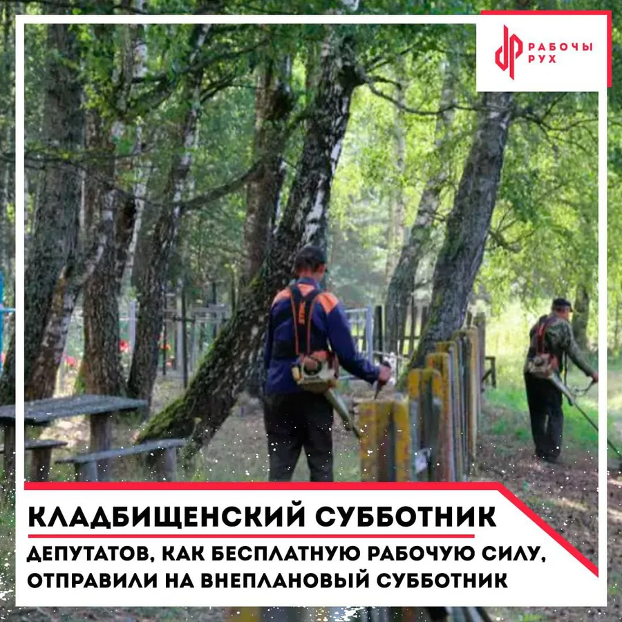 Изображение к материалу: Кладбищенский субботник